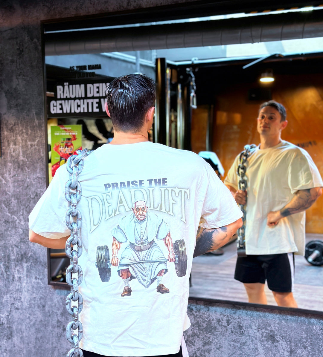 Praise the Deadlift (Backprint) Oversized Shirt