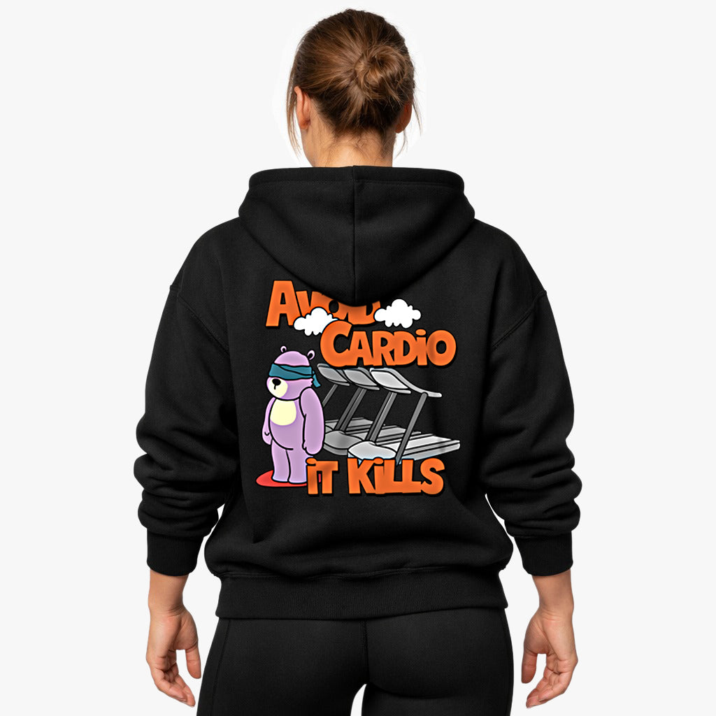 Évitez le sweat à capuche surdimensionné Cardio (impression au dos)