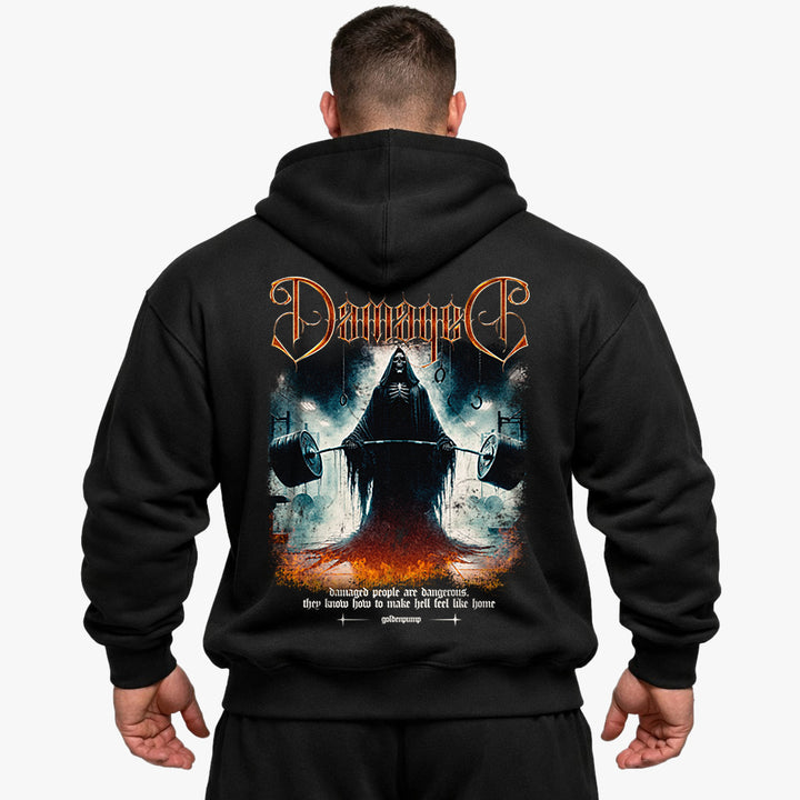 Damaged (backprint) Oversized Hoodie