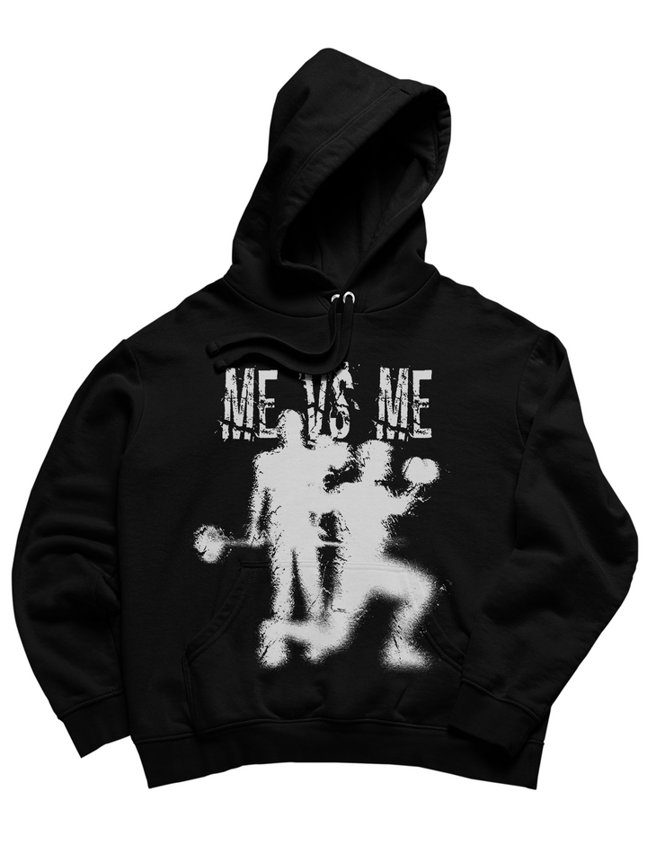 Me vs Me Hoodie - Mit Taschendruck