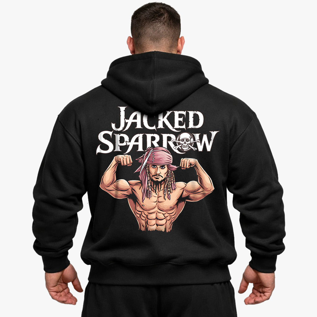 Jacked sparrow oversized hoodie (opdruk op de achterkant).
