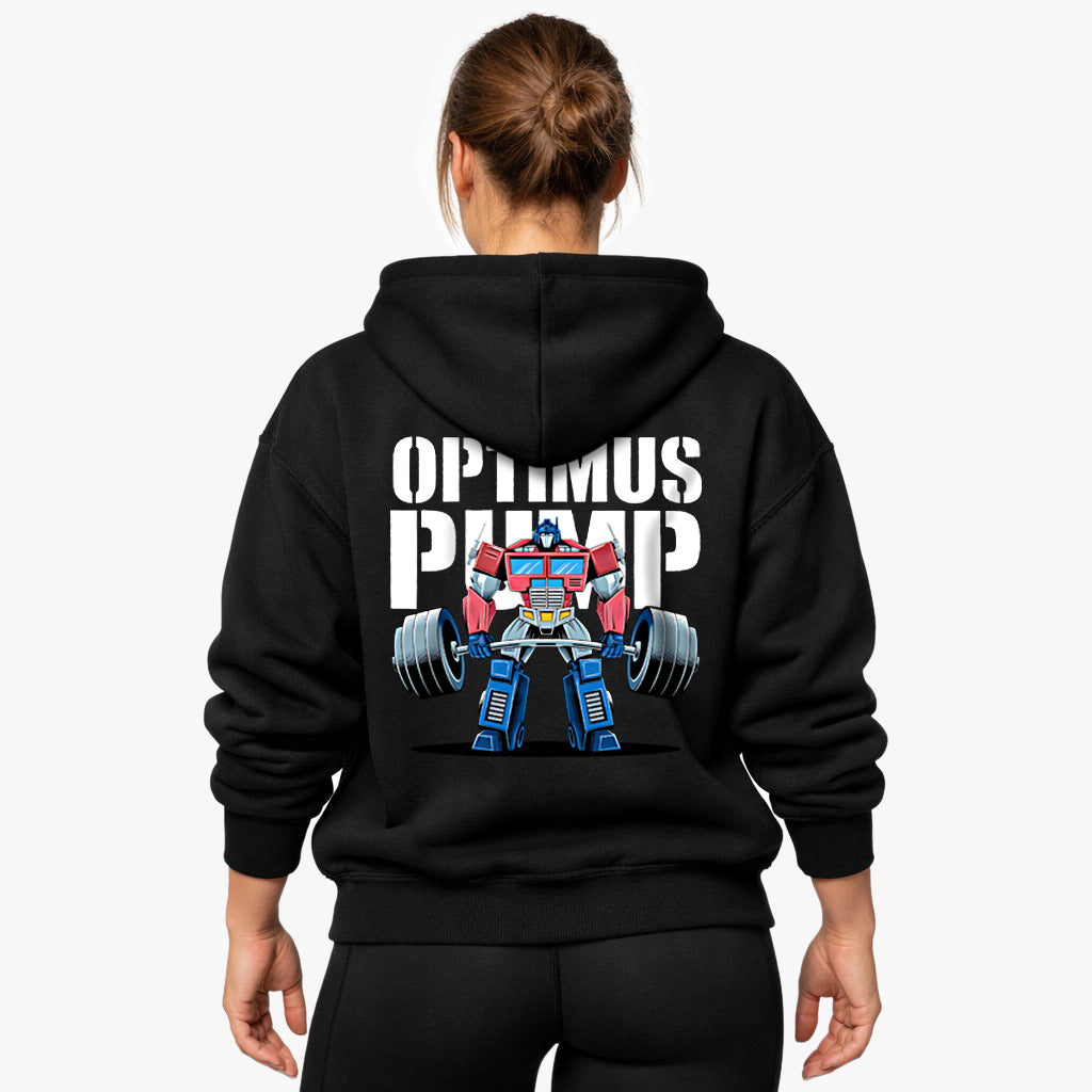 Sudadera con capucha extragrande Optimus Pump (estampado en la espalda)