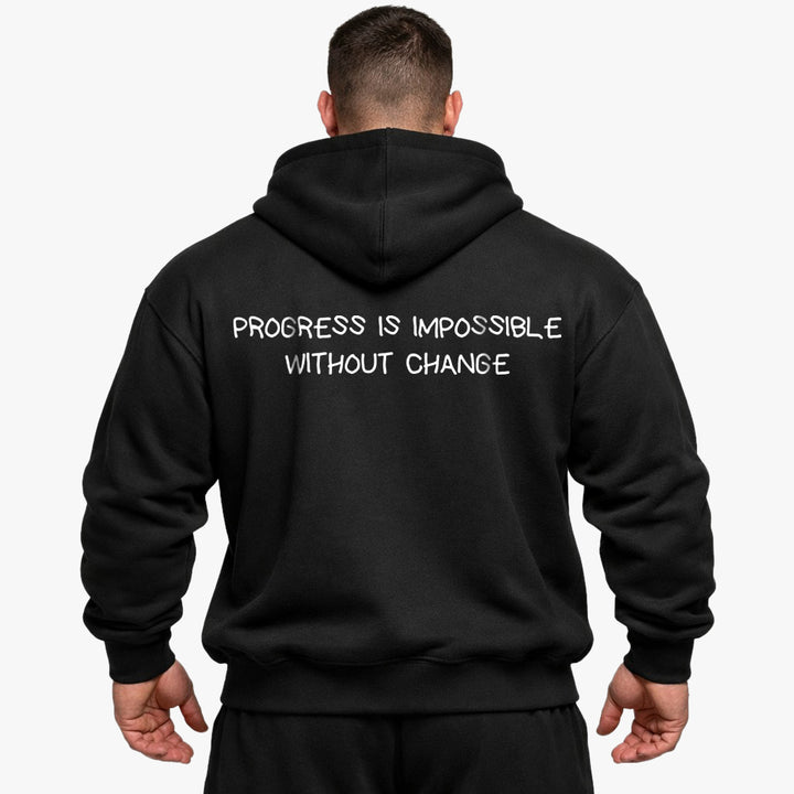 PROGRESS IS IMPOSSIBLE WITHOUT CHANGE Oversized (Backprint) Hoodie