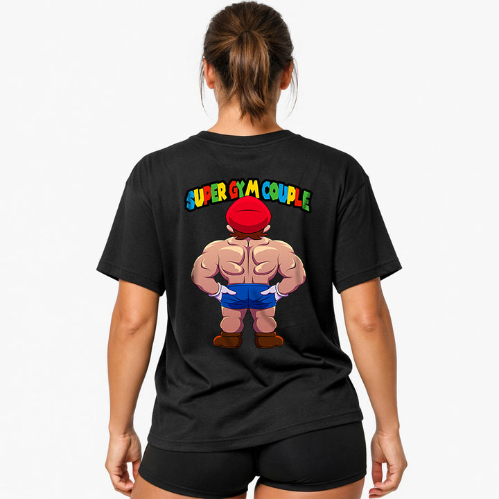 Super Gym Couple (Backprint) Oversized Shirt
