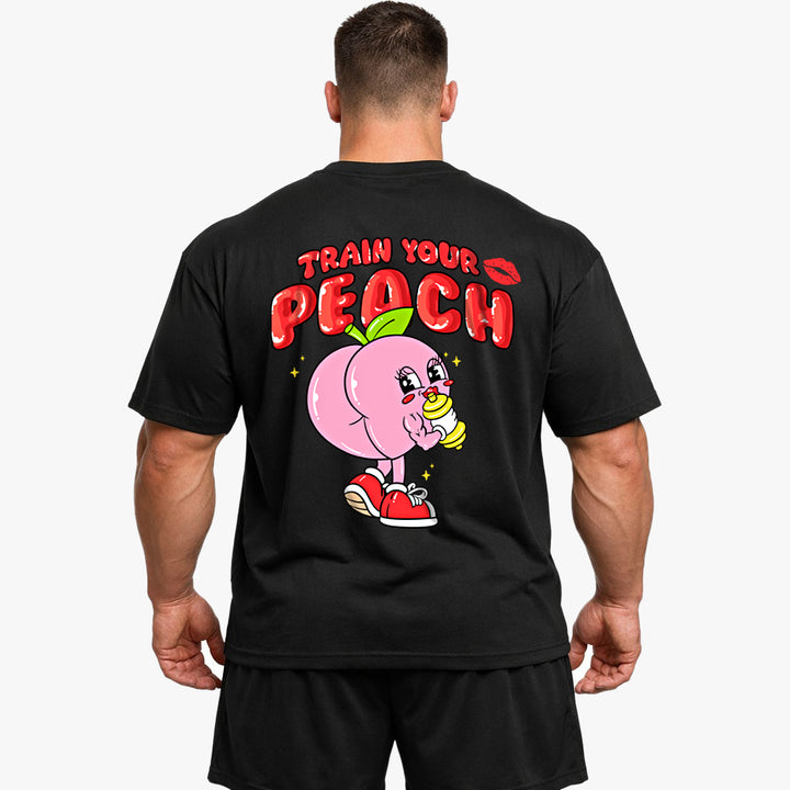 Entrena tu camisa extragrande Peach (espalda estampada)