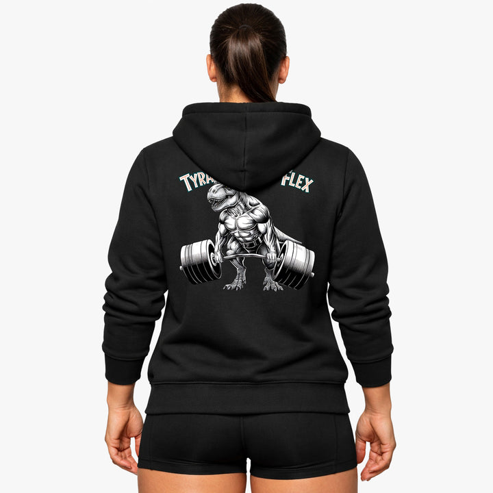 Sudadera con capucha Tyrannosaurus Flex (impresión trasera)