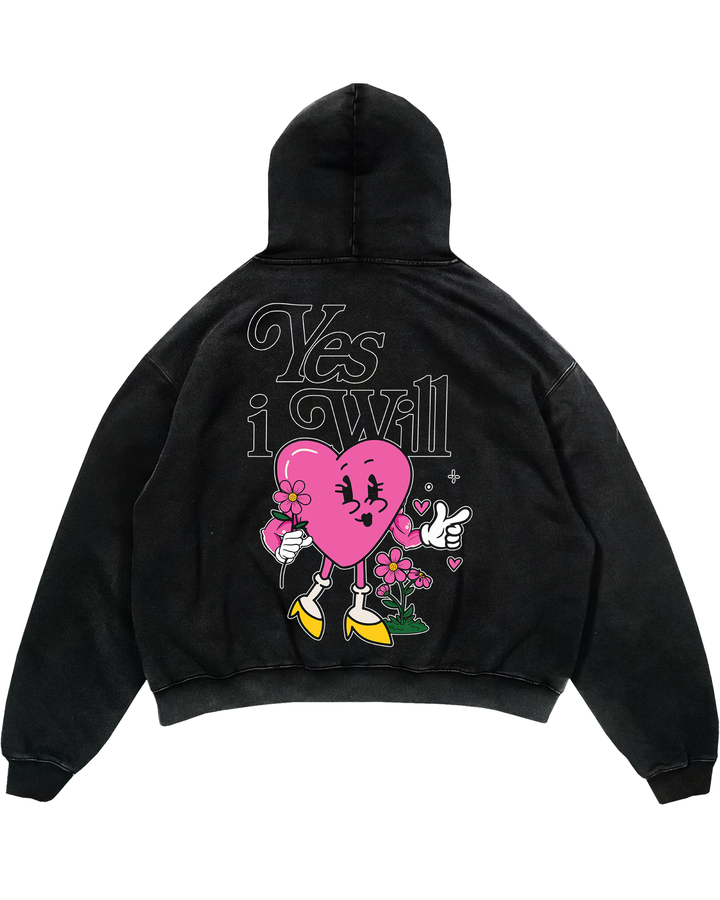Yes i will (Backprint) Oversized Hoodie