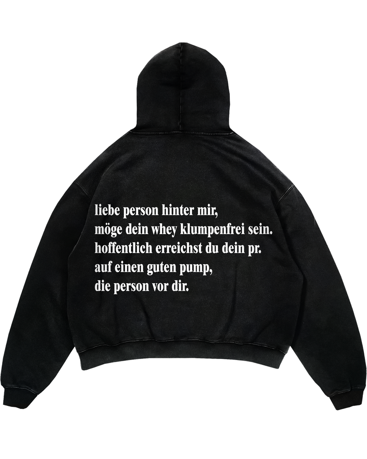 liebe person hinter mir Oversized Hoodie