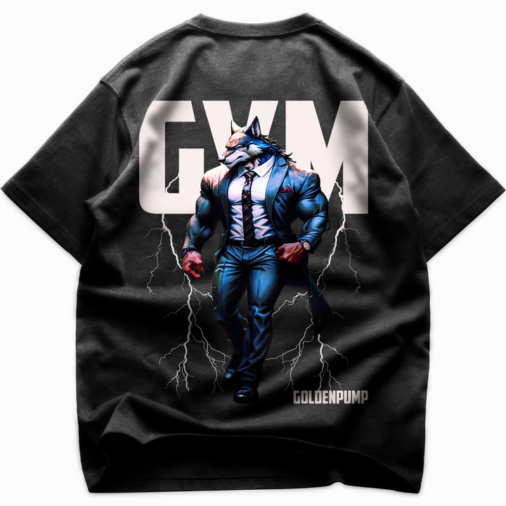 Gym-Wolf (Backprint) Oversized Shirt